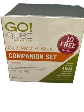 Accuquilt Go! Cube Mix & Match 9" Block Companion Set - Classics - Never Opened